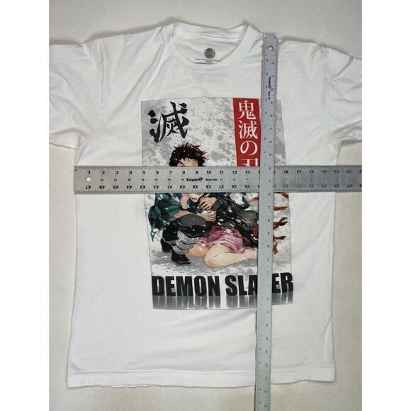 Demon Slayer TV Anime Cartoon Graphic T-shirt Men Medium White Short Sleeve - Picture 6 of 6